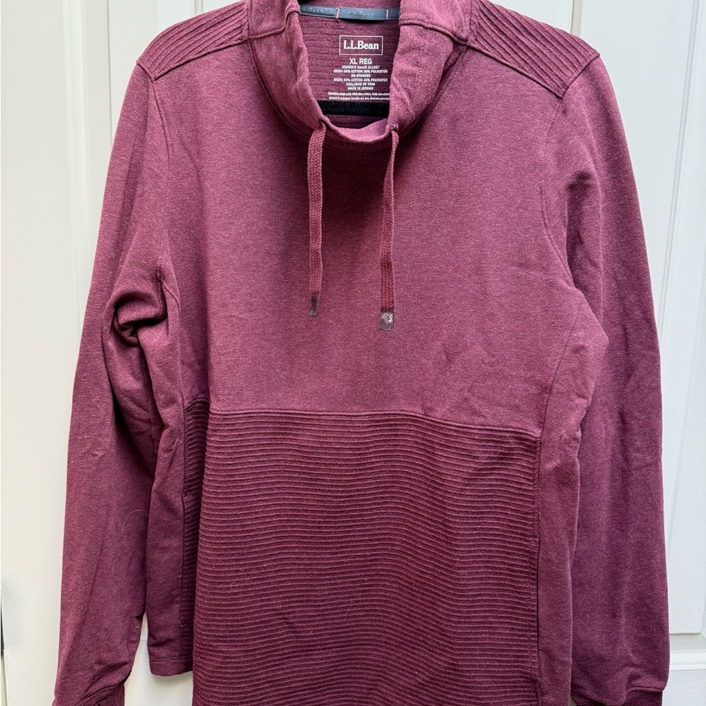 L.L. Bean Cozy Mixed Knit funnel neck